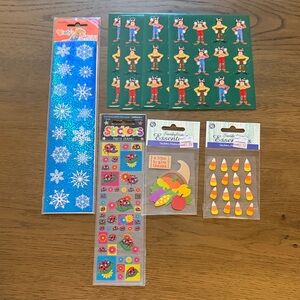 Vintage Sticker Bundle Amscan Sandylion Fall Snowflake